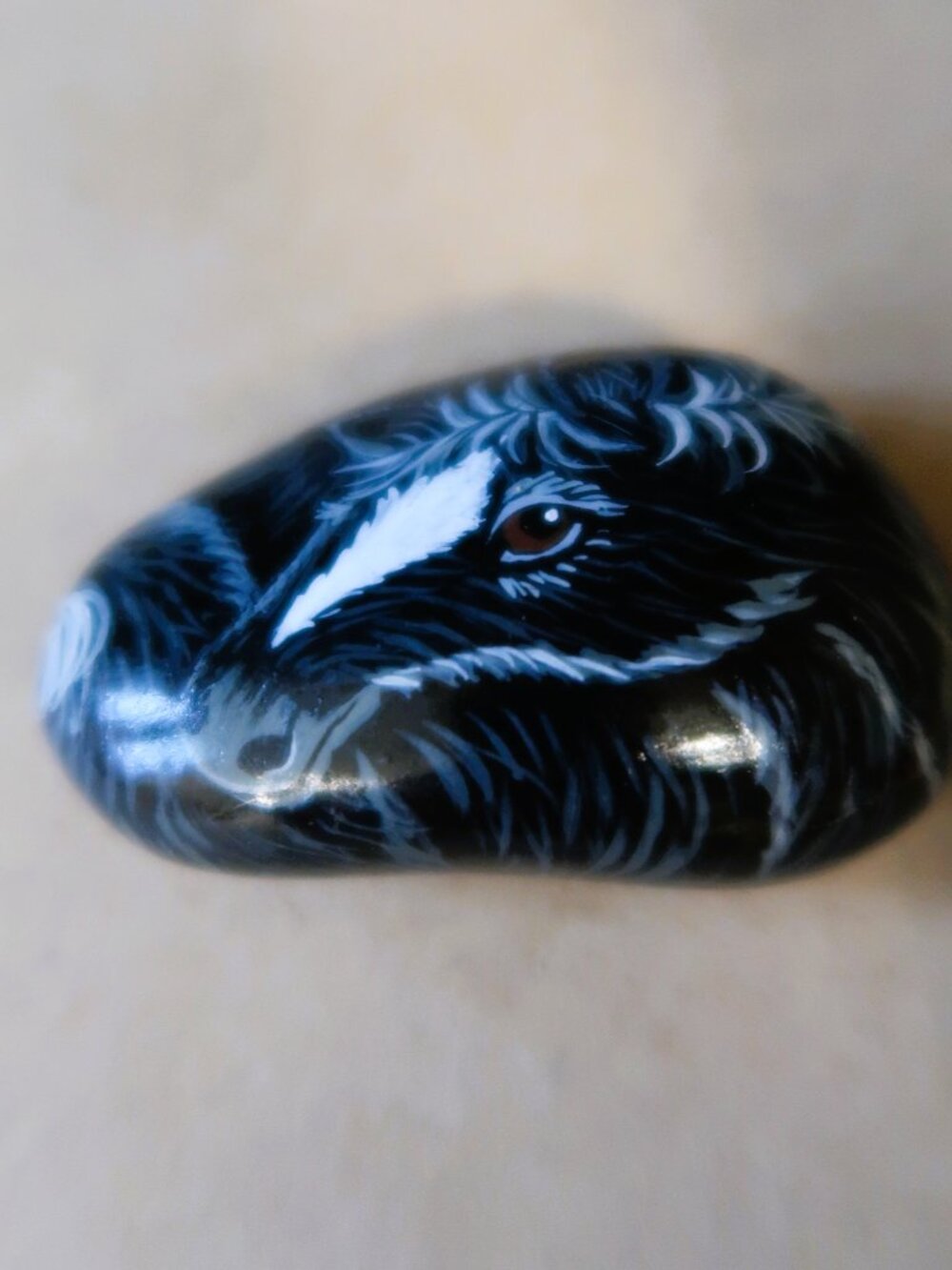 G.O. Hand Painted Horse Stone Paperweight Western Cowgirl Rustic Farmhouse Decor - Picture 7 of 8